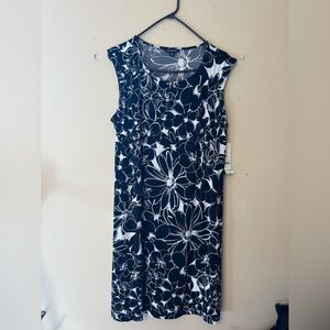 George Black and White Floral Midi Dress